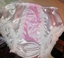 CD ADULT BABY SISSY WHITE PINK LACE PANEL KNICKERS for sale  Shipping to South Africa