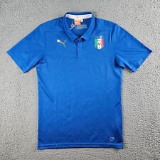 Camiseta polo de fútbol Puma Italia para hombre mediana azul celda seca FIGC segunda mano  Embacar hacia Argentina
