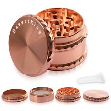 Best Herb Spice Metal Grinder 2.5" Inch 4 Piece Large Tobacco Crusher - Gold, used for sale  Shipping to South Africa