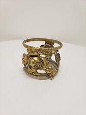 Copo e suporte vintage dourado bronze ornamentado Art Nouveau D8 comprar usado  Enviando para Brazil