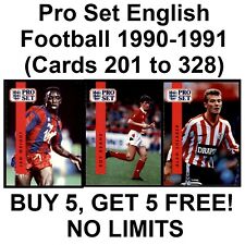 Conjunto profissional de futebol inglês 1990-1991 (cartões 201 a 328) **Selecione cartões**, usado comprar usado  Enviando para Brazil