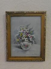 ORIGINAL OIL / ACRYLIC STILL LIFE PAINTING FLOWERS IN A JUG JENNIE SMALLEY 1976 for sale  OLDHAM