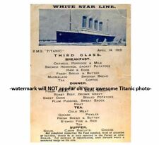 Titanic menu photo d'occasion  Expédié en Belgium