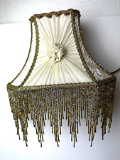 Used, Vintage Victorian Boudoir Headboard Reading Lamp w Beaded Fringe Laced White for sale  Shipping to South Africa