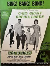 1958 Movie Sheet Music BING! BANG! BONG! from HOUSEBOAT (Cary Grant) NM for sale  Shipping to South Africa