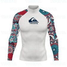 Surfing Shirt Men Rash Guard Surfing Diving Suits Swimwear Long Sleeve Swim Tops for sale  Shipping to South Africa