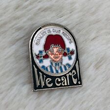 Vtg Wendys Hamburgers We Care Employee Enamel Lapel Pin for sale  Shipping to South Africa