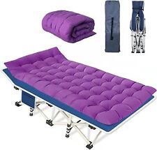FOLDING Camping COT Removable PURPLE Mattress CUSHION Carry Bag 75" x 28" x 20" for sale  Shipping to South Africa