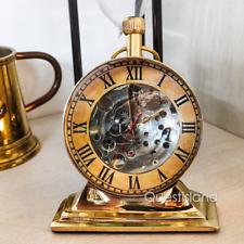 Usado, Reloj vintage mecánico de latón decoración de mesa/escritorio mini reloj de colección segunda mano  Embacar hacia Argentina