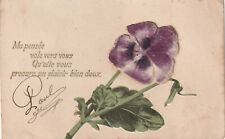 Cartolina fiori viole usato  Ticengo