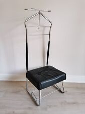 Vintage Valet Stand with Seat Chrome Vinyl Mid Century Space Age 1960s MCM Retro for sale  WARWICK