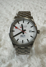 Relógio masculino Mondaine retrô dia e data 41 mm aço mostrador branco A667.30308.16SBM comprar usado  Enviando para Brazil