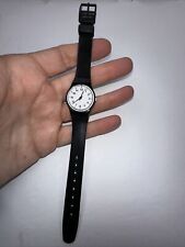 Vintage 1980 Clássico Relógio Swatch Pulseira Preta Rosto Branco Feminino comprar usado  Enviando para Brazil