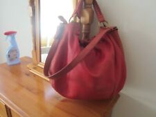 Radley large red leather slouchy shoulder bag for sale  NEWCASTLE UPON TYNE