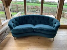 Velvet seater sofa for sale  DURHAM