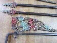 Vintage Ornate  Curtain Rods 21 Pieces Finials Brackets Rods and more  (fr) for sale  Shipping to South Africa