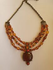 Statement necklace amber for sale  DONCASTER