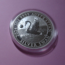2024 Silver Swan - Perth Mint Brilliant Uncirculated 1oz 9999 Silver Coin, used for sale  Shipping to South Africa