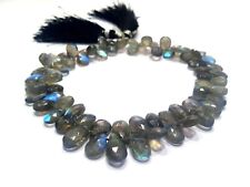 LABRADORITE PEAR FACETED 6X8-6X11MM CUT LOOSE NATURAL GEMSTONE BEADS 9"INCH for sale  Shipping to South Africa