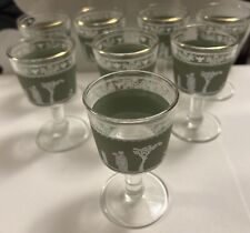 s cordial green 1950 glasses for sale  Glen Burnie