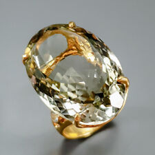 fine Art 24ct+ Natural Green Amethyst Ring 925 Sterling Silver Size 7.5 /R350611 for sale  Shipping to South Africa