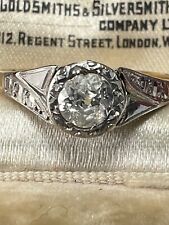 STUNNING  ANTIQUE 18 CT YELLOW GOLD AND PLATINUM DIAMOND SOLITAIRE RING for sale  Shipping to South Africa