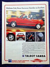 Talbot samba convertible d'occasion  Expédié en Belgium