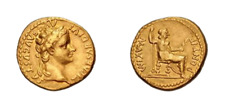 Tiberius. 37. aureus d'occasion  Expédié en Belgium