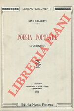 Livorno galletti poesia usato  Italia