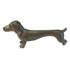 Vintage Lead Dachshund Figurine Figure Weiner Dog Weenie Silver-tone Collectible for sale  Shipping to South Africa