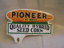 Pioneer Hi-Bred Quality Hybrid Seed Corn Shaped Advertising License Plate Topper for sale  Dixon