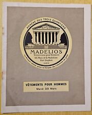 Madelios paris madeleine d'occasion  Expédié en Belgium