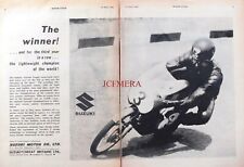 SUZUKI 50cc Motorcycle ADVERT : 1964 'Hugh Anderson I.O.M. T.T. Winner' Print for sale  Shipping to South Africa