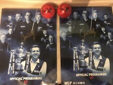 ronnie o'sullivan signed 2022 Official programme, cue ball and T shirt, used for sale  TRURO