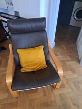 Brown leather cushion for sale  NOTTINGHAM