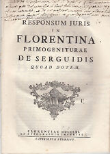 Responsum juris florentina usato  Italia