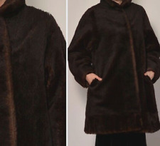 Rozmiar 10 | Płaszcz do włosów Lama | Ciemnobrązowy ciepły płaszcz zimowy | Naturalny Boho na sprzedaż  PL