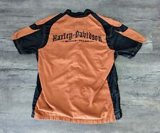 Camisa grande para hombre Harley Davidson Museum naranja Willie G con botones de garaje segunda mano  Embacar hacia Argentina