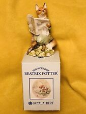 BEATRIX POTTER ROYAL ALBERT, MINT FIGURE1990 ,BOXED FOXY READING NEWS., used for sale  MORECAMBE