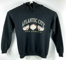 VTG Atlantic City New Jersey Sz. Large Hooded Sweatshirt Row Boats Black for sale  Shipping to South Africa