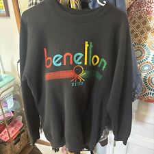 Suéter vintage Benetton Itália adulto GG preto gola redonda comprar usado  Enviando para Brazil