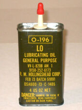 Lata de lata de publicidade vintage 1973 militar O-196 LO óleo lubrificante HOLLINGSHEAD! comprar usado  Enviando para Brazil