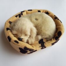 Szczeniak pies pluszowa figurka realistyczna młoda poduszka do spania łóżko 13cm naturalny rozmiar beżowy, używany na sprzedaż  Wysyłka do Poland