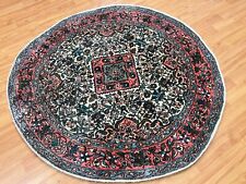 Used, 3'7" x 3'7" Round Kashmir Oriental Rug - Full Pile - Hand Made - 100% Silk for sale  Shipping to South Africa
