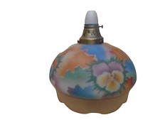Really pretty opaque glass ceiling light shade with flowers  ART DECO / VINTAGE for sale  Shipping to South Africa