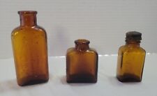 LOTE DE 3 frascos de remédio antigos marrons amarelos achados  comprar usado  Enviando para Brazil