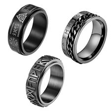 3 peças anel giratório masculino runa nórdica anti-ansiedade tamanho 6-12 joias vikings comprar usado  Enviando para Brazil