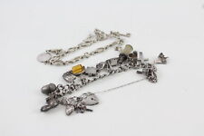 Silver charm bracelets for sale  LEEDS