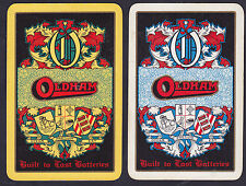 2 tarjetas de juego Oldham de intercambio único 1950c segunda mano  Embacar hacia Argentina