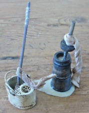 Dolls House Metal Mop & Bucket with Metal Churn overflowing    1/12 scale for sale  Shipping to South Africa